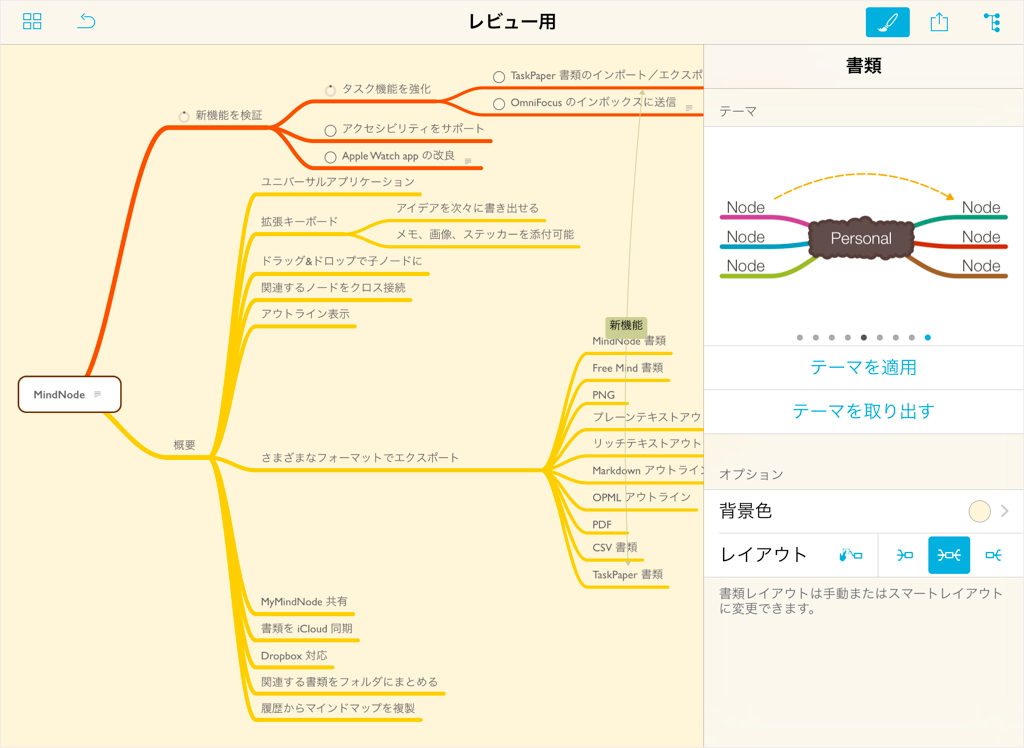 Mindnode 4 3 3 Iphone Ipad タスク機能を強化 さまざまなフォーマットで書き出せるマインドマップアプリケーション Life With I